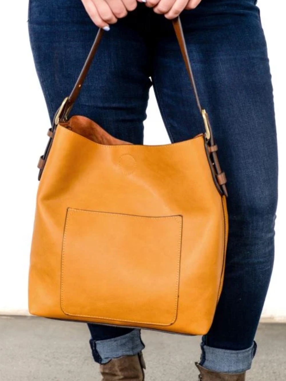 Joy Susan Tan Leather Shoulder Hobo Bag